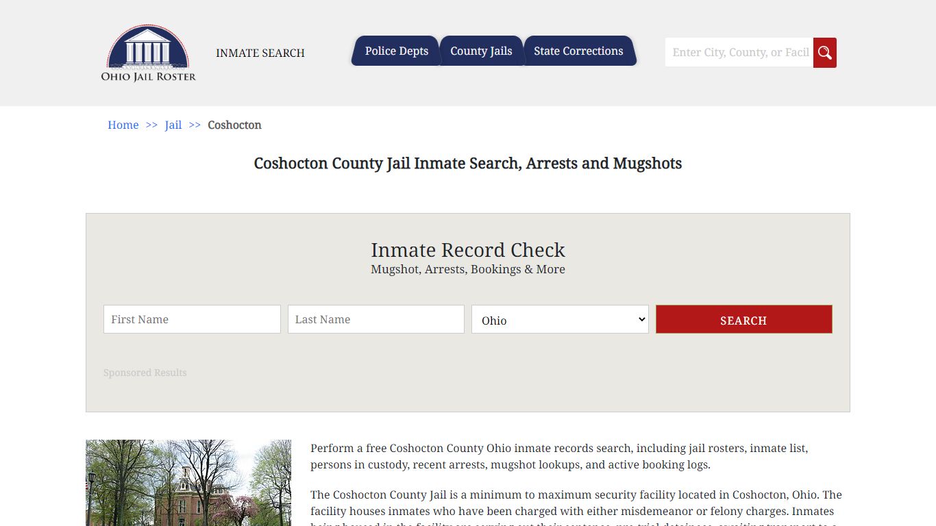 Coshocton County Jail Inmate Search, Arrests and Mugshots